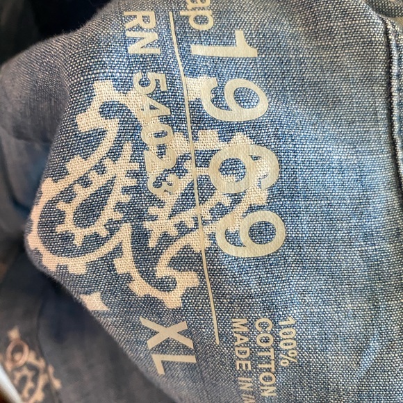 Gap 1969 Button up paisley denim dress - Picture 5 of 7
